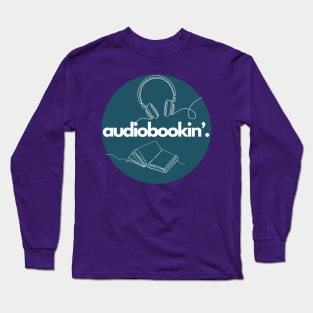 AUDIOBOOKIN’ Blue Circle - large graphics Long Sleeve T-Shirt